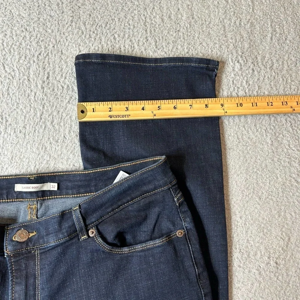 Levi's Jeans Womens 14S W32 L30 (Actual L28) Blue Low Rise Bootcut Dark Wash‎